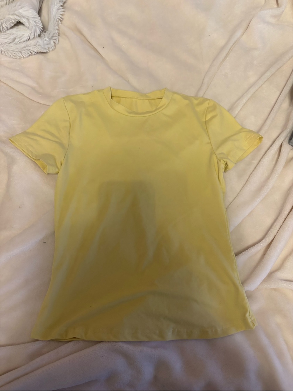 SHEIN Sunny Yellow Short Sleeve Crew Tee